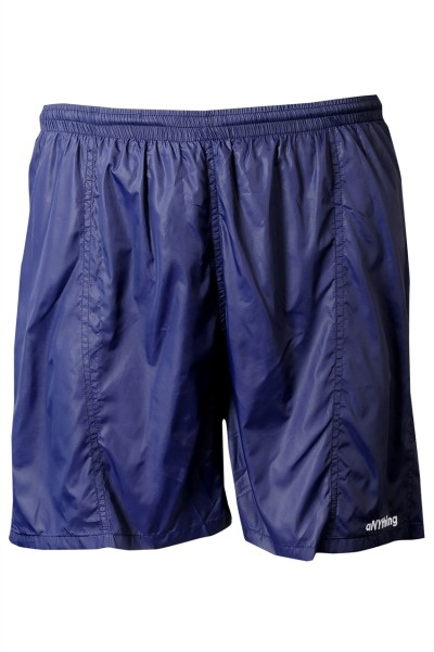 U375 online ordering line mountain sports shorts supply sweat long-distance running net color invisible zipper back pocket sports pants specialty store dark blue 100% polyester front view